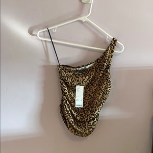 Off the Shoulder Cheetah Print Top